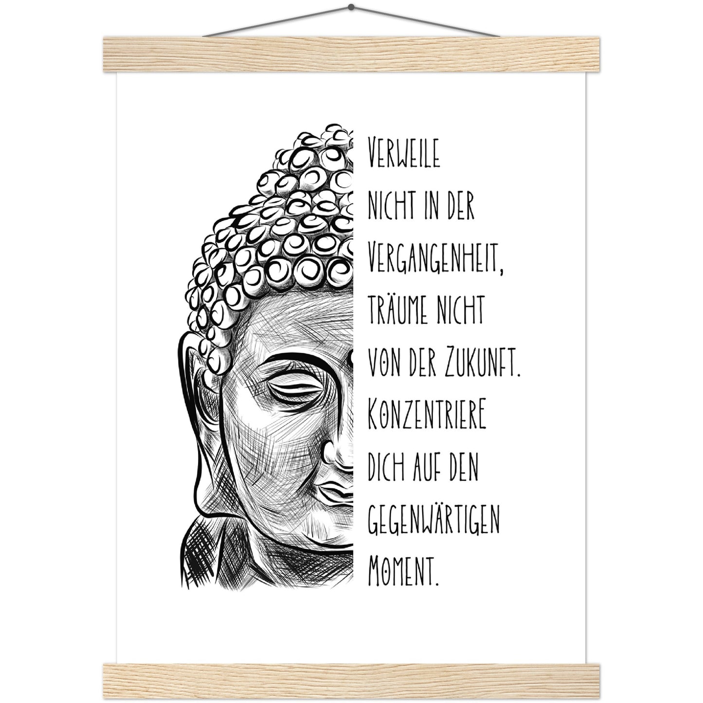 Buddha Zitat Wandkunst - Premium Poster aus mattem Papier & Leisten