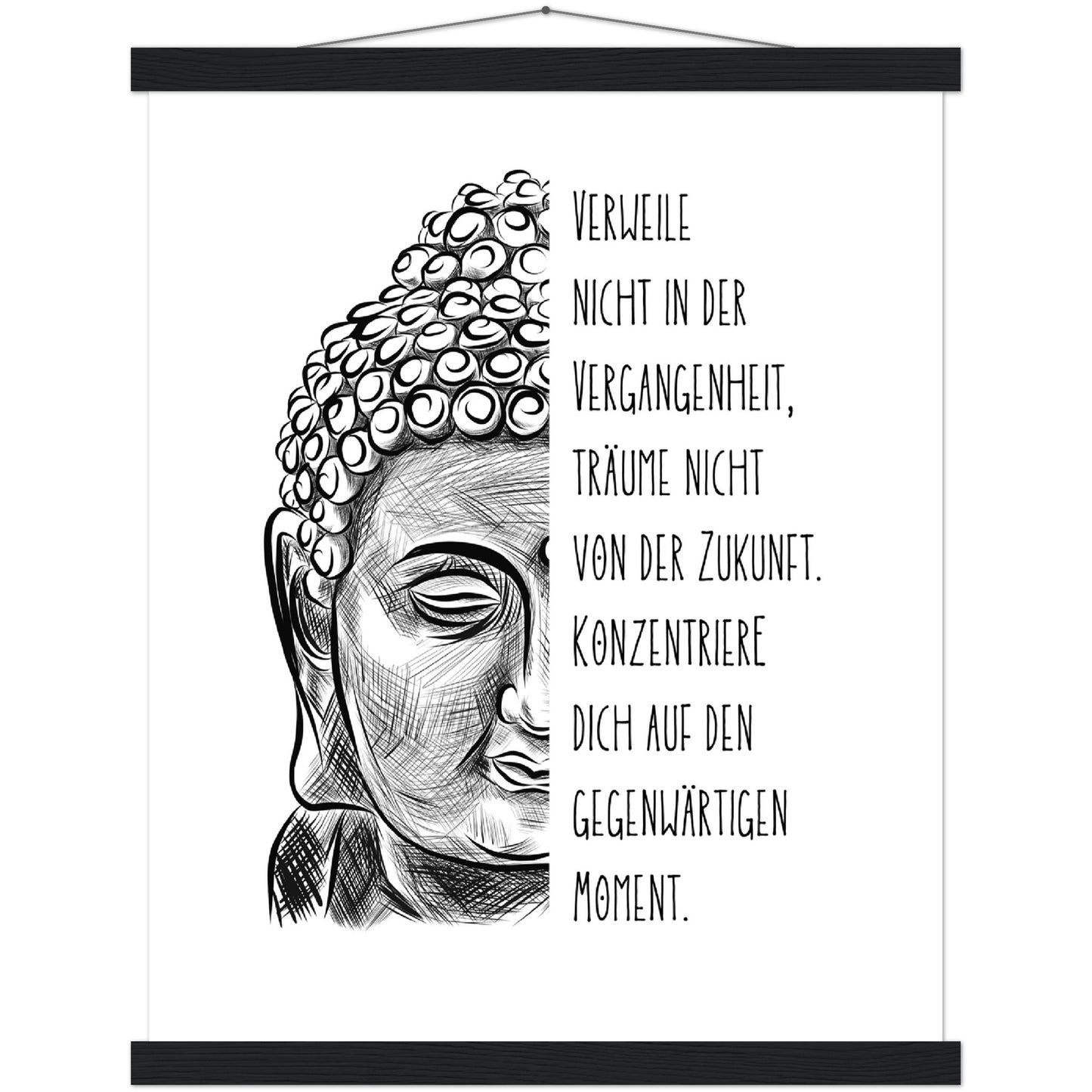 Buddha Zitat Wandkunst - Premium Poster aus mattem Papier & Leisten
